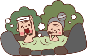 温泉の絵
